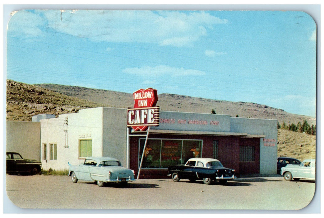 1963 Willow Inn Chinese-American Restaurant Rawlins Wyoming WY Posted Postcard