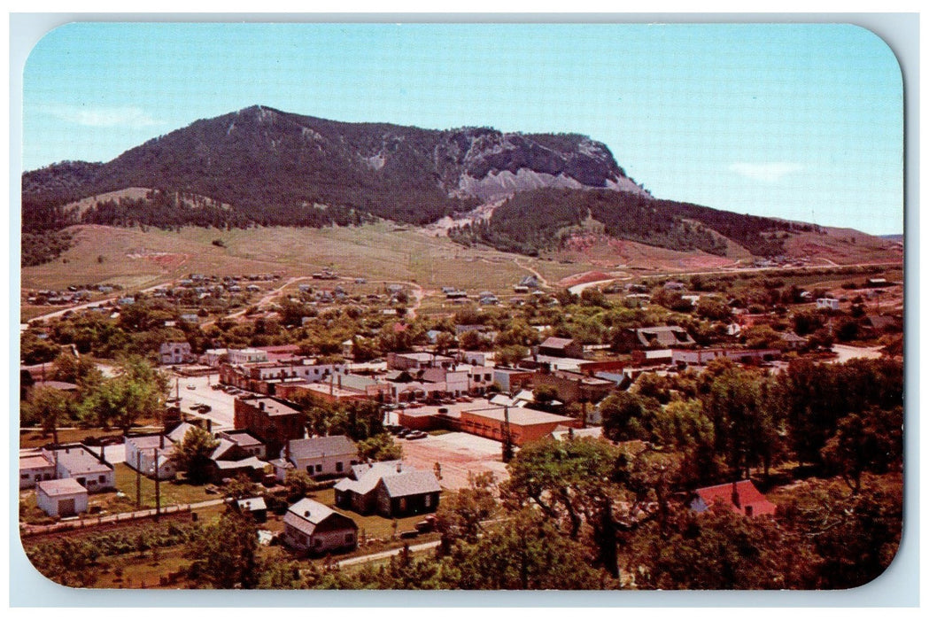 c1960's Sundance Mountain In Background Sundance Wyoming WY Unposted Postcard