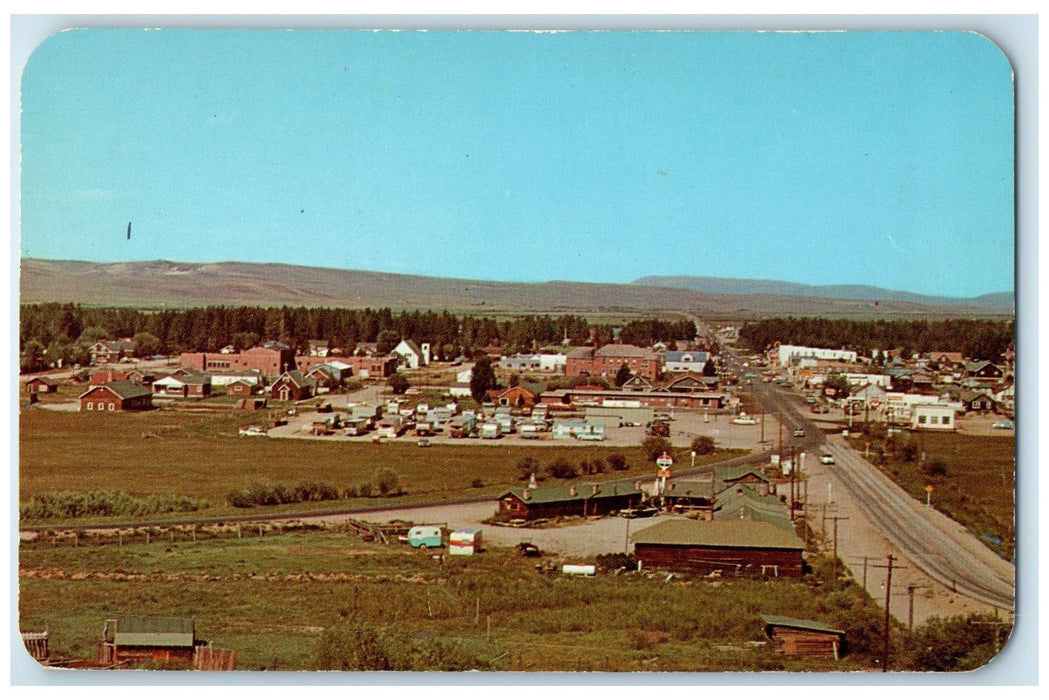 c1960s Pinedale Principal Gateway Wind River Mountains Pinedale Wyoming Postcard