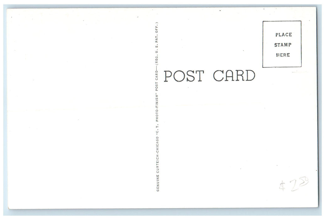 c1940's High School Exterior Roadside Osage City Kansas KS Unposted Postcard