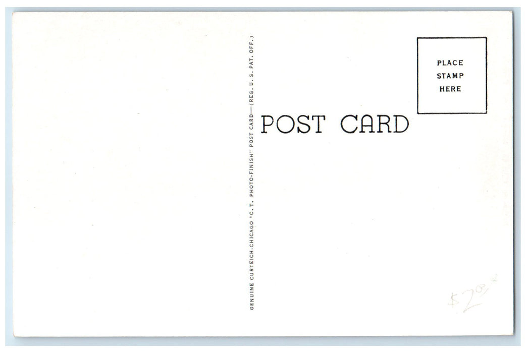 c1960's Lutheran Church Exterior Osage City Kansas KS Unposted Trees Postcard