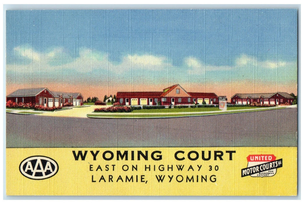 c1940's Wyoming Court Exterior Roadside Laramie Wyoming WY Unposted  Postcard