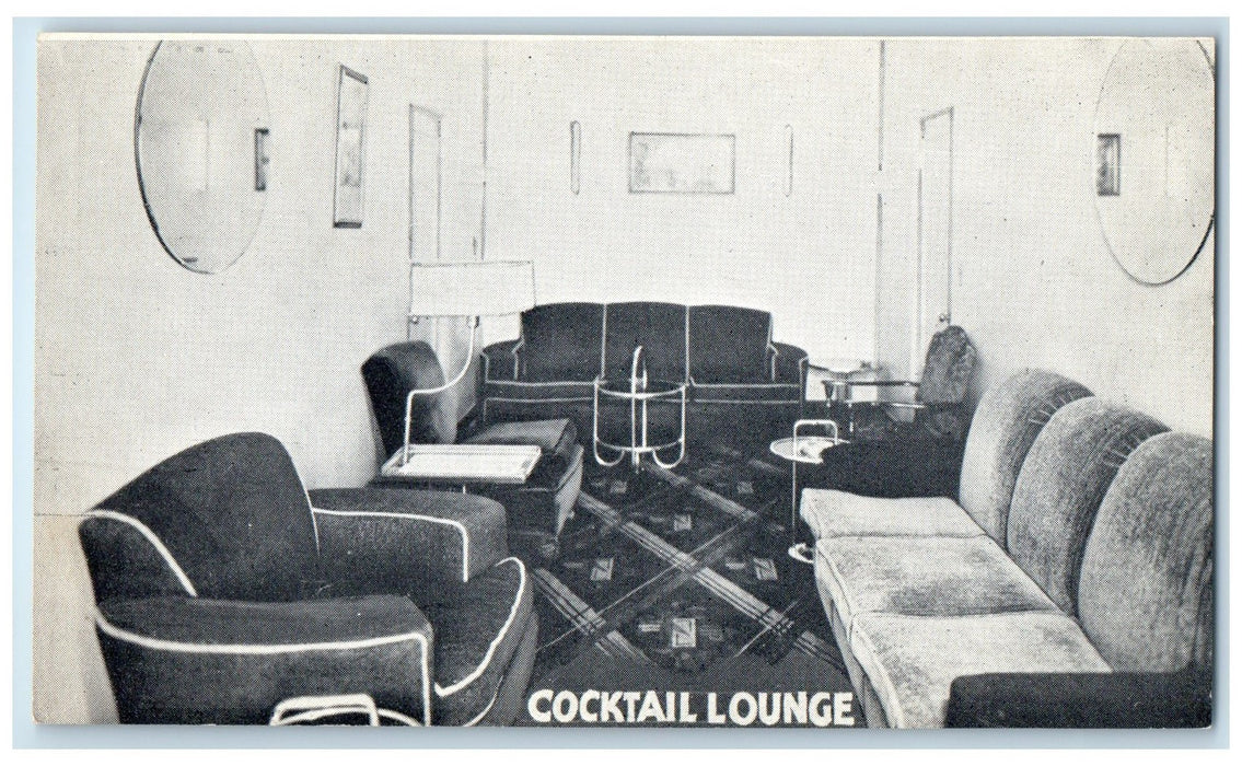 c1960's Covey's Little America Interior Cocktail Lounge Granger Wyoming Postcard