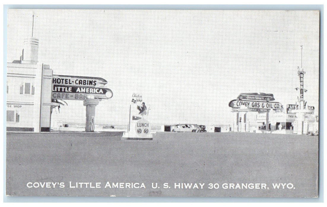 c1960's Covey's Little America Cafe-Bar Granger Wyoming WY Unposted Postcard