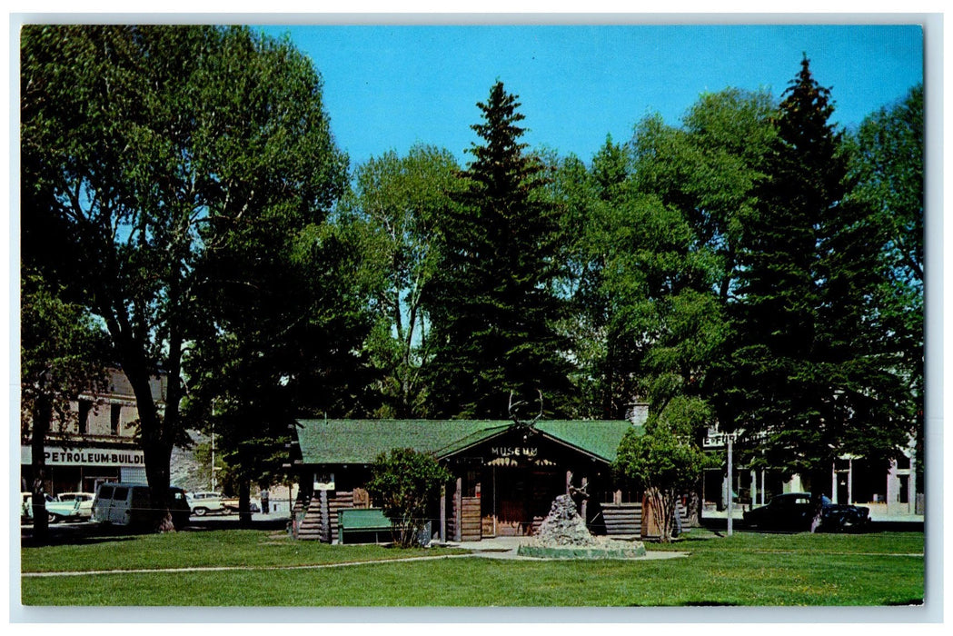 c1960's Kemmerer Museum Exterior The Triangle Kemmerer Wyoming WY Cars Postcard