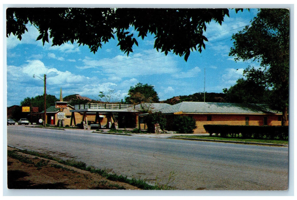 c1960's Flagstaff Cafe And Motel Overnight Camping Tensleep Wyoming WY Postcard