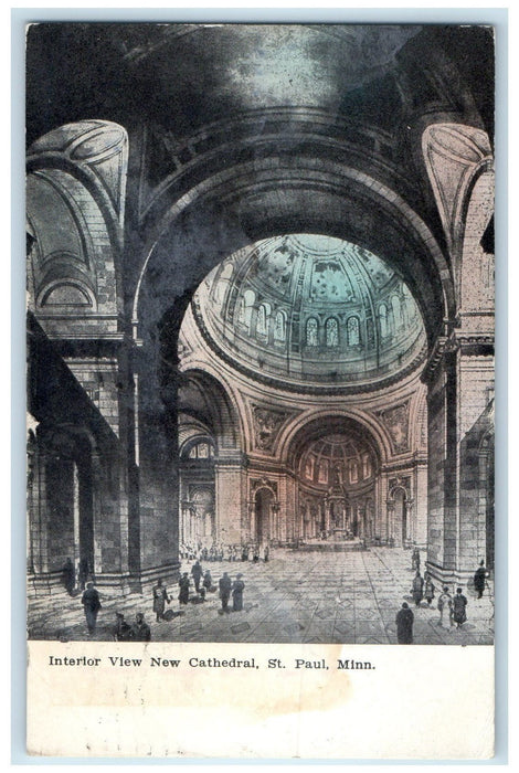 1909 Interior View Of New Cathedral St. Paul Minnesota MN Unposted Postcard