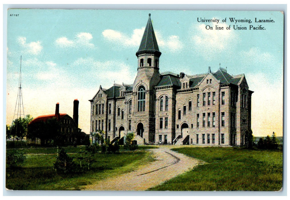 c1910s University Of Wyoming Exterior Laramie Wyoming WY Unposted Trees Postcard