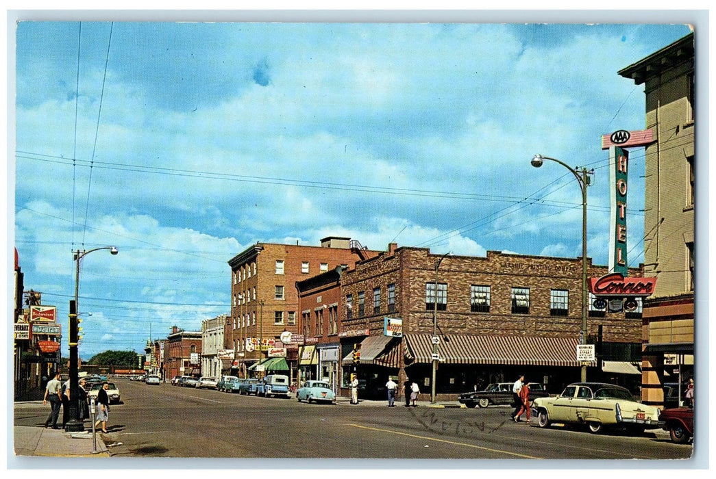 1956 Gateway To The Snowy Range Shops Cars Laramie Wyoming WY Posted Postcard