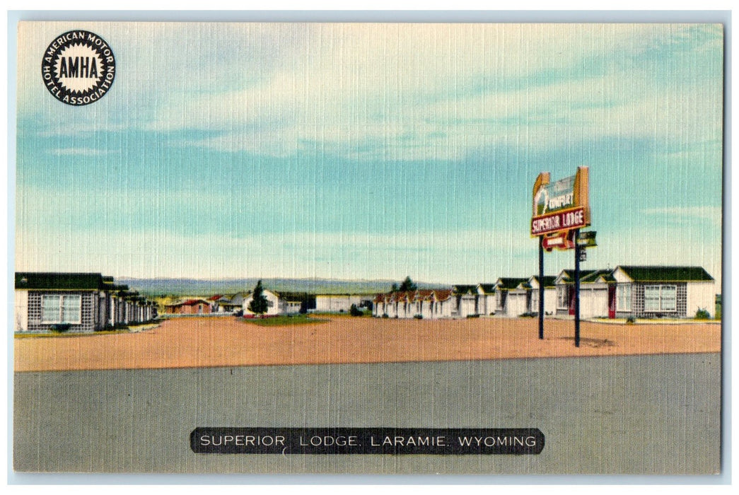 c1940s Superior Lodge Exterior Roadside Laramie Wyoming WY Unposted Postcard