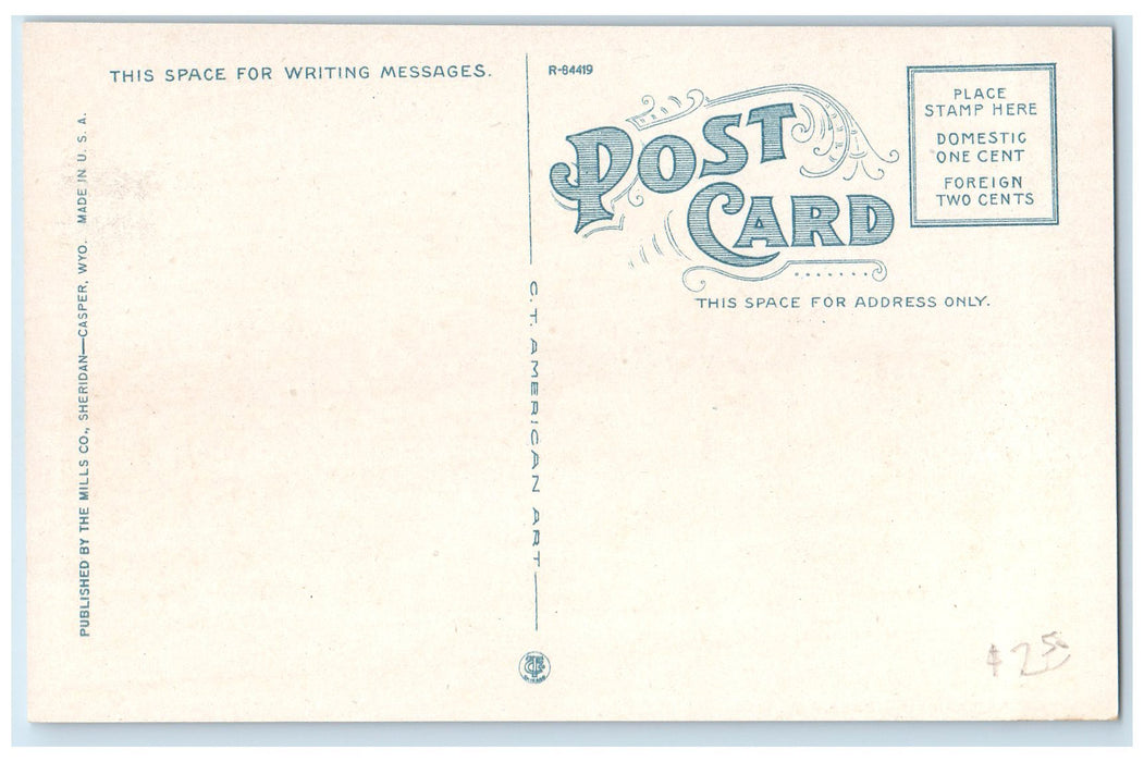 c1920's Keenan Building Exterior Roadside Sheridan Wyoming WY Unposted Postcard