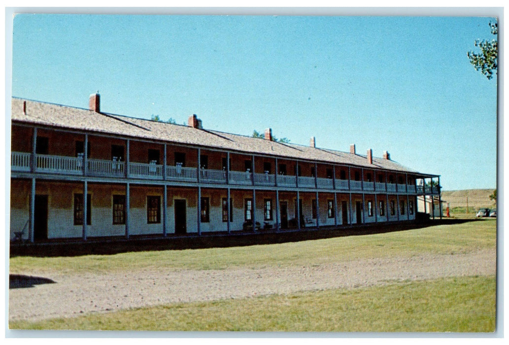 c1960 The Cavalry Barracks Exterior At Fort Laramie Wyoming WY Unposted Postcard