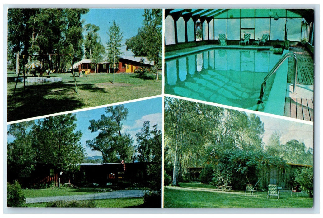 c1960s Island Resort Motel And Restaurant Scene Livingston Montana MT Postcard